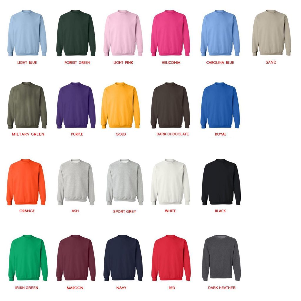 sweatshirt color chart - Cody Ko Shop